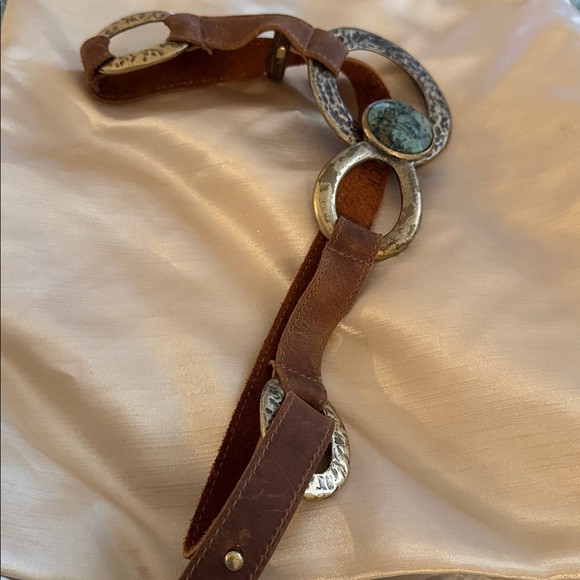 Leatherock Eden Belt.It is handcrafted, western-style brown genuine leather belt main image 6